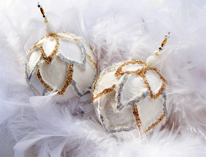 White Ornaments by Cranberry Dreams