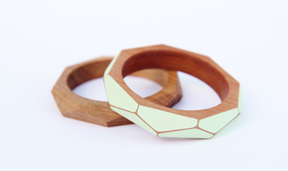ghdesign geometric wooden bangles