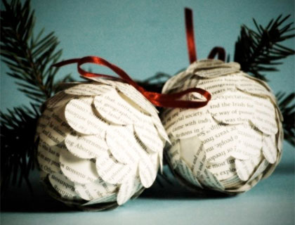 Paper pinecone decorations from Natale