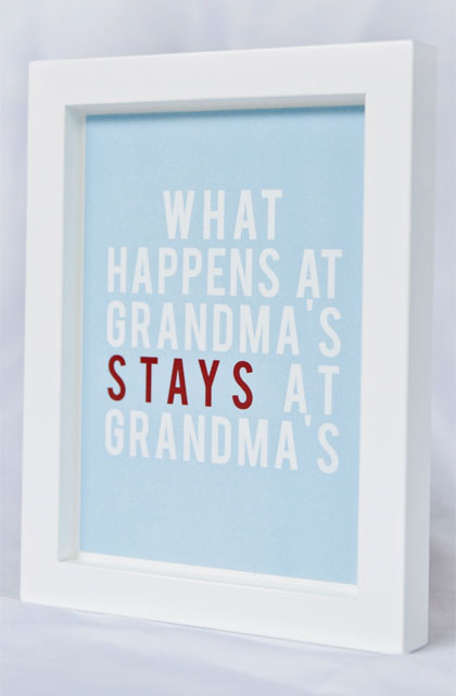 Framed Grandma Quote Wall Art by Smartiepants