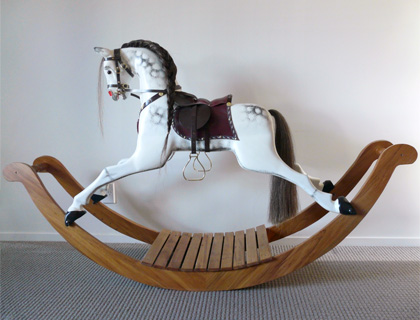 Traditional Carved Victorian Style Rocking Horse by Woodcarver