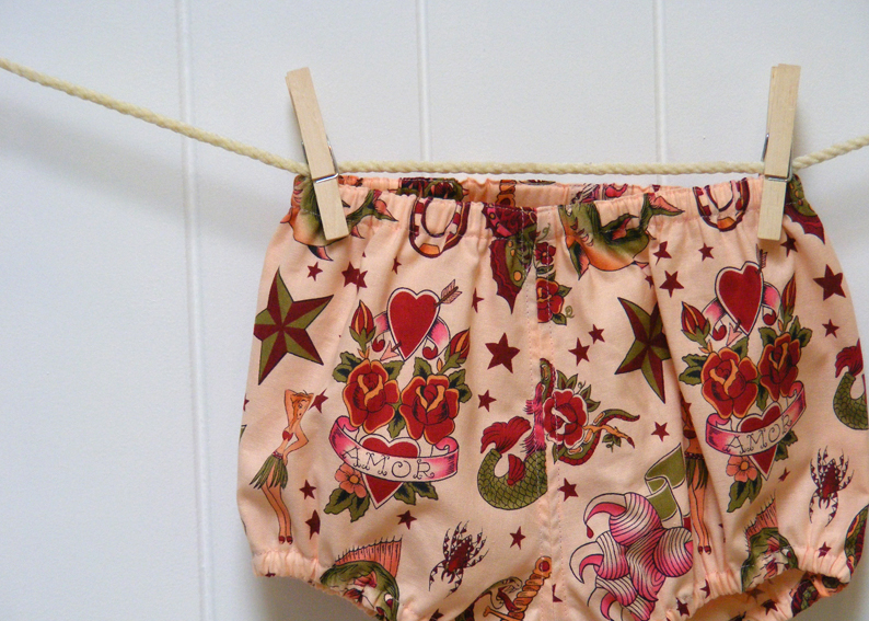Tattoo Me Pink Baby Bloomers