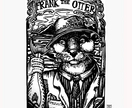 Lino-cut 'Frank the Otter'