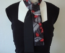 Black fern and black silk scarf