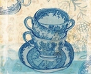 Blue Willow tea cup - Archival quality art print