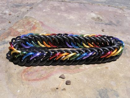 Chainmail bracelet: Rainbow