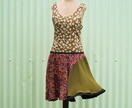 Shortcircle Skirt in Olive and Orange - Donated by Marian Smale