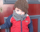 The "Mugsy" Muffler - Knit Unisex Toddler/Child Buttoned Muffler PDF PATTERN ONLY - Donated by AmiAna
