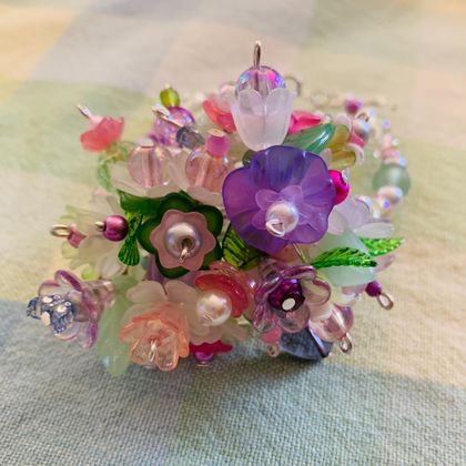 Bracelet: Mauve and Pink Bouquet ('Clusters' range)