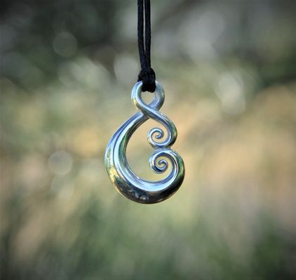 Sterling Silver Maori Koru Aroha, love symbol ~New Zealand jewellery