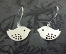Little bird earrings in silver
