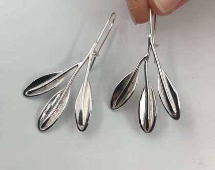 Sterling Silver Pohutukawa Branch Earrings