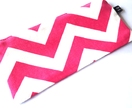 pencil case - chevron - hot pink