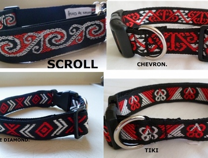 Hand made collars in Maori pattern