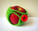 Green Crochet Apple Cozy