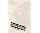 Vintage airplane overlaid on old map of Europe - Print