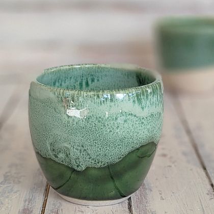 Rounded green tumbler 