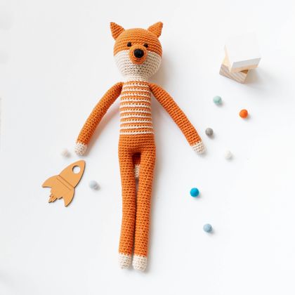 Crochet fox soft toy