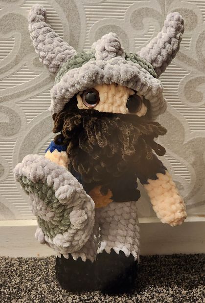 Crochet Plush Viking Doll