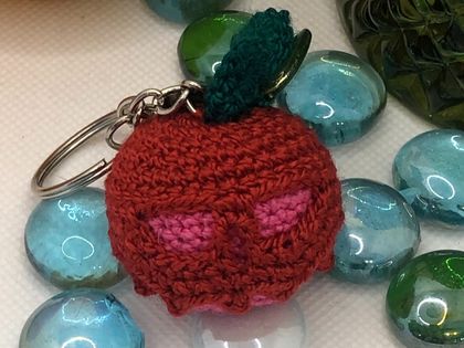 Crochet Poison Apple Keyring