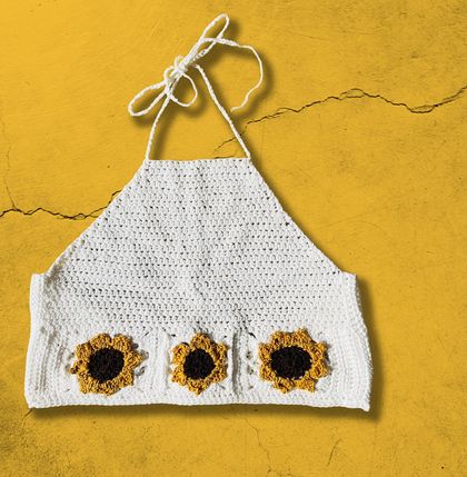 Sunflower Crochet Top