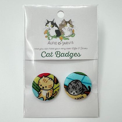Playtime Cats 25mm Badges - set 3