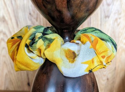 Small, Floral, cloth scrunchie 