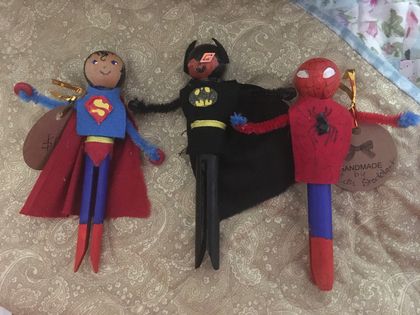 Super Hero peg dolls