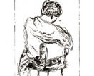 Woman with Shawl etching