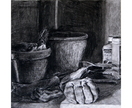 'Resting' original charcoal drawing
