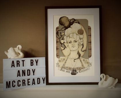 'Ink and Eyeliner' - Limited edition giclee print by Andy McCready
