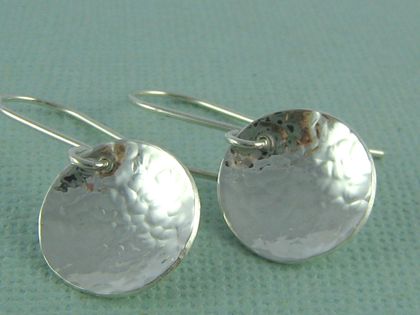 Hammered Sterling Silver Earrings