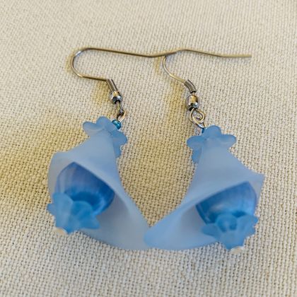 Earrings: Blue Lily (i) ("Lilies & Roses & Daisies" range)