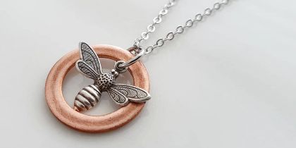 The Circle of Life - Copper and Silver Pendant