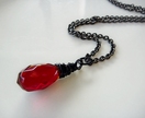 Crystal Cutie - Ruby Red with black