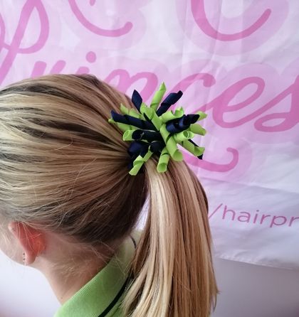 Twirled Ribbon school ribbons hair tie short