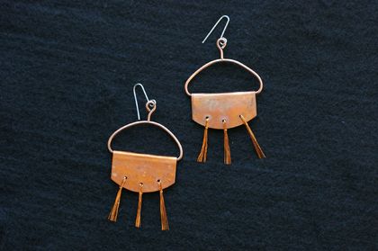 Recycled Copper Earrings.