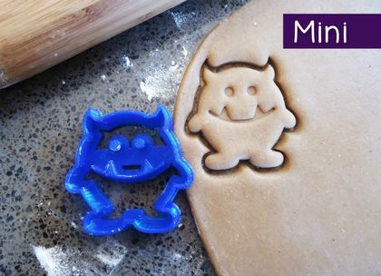 Mini 3D Printed Monster Cookie Cutter