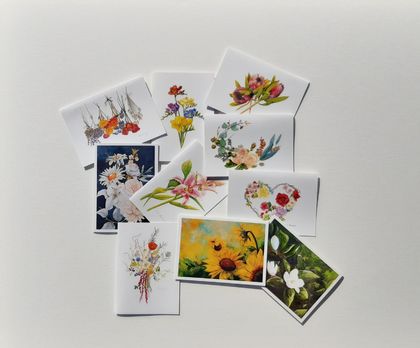 Gift Pack of 10 Assorted Contemporary Floral Cards
