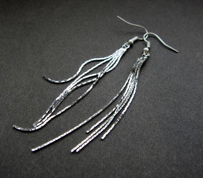 snake chain tassel earrings