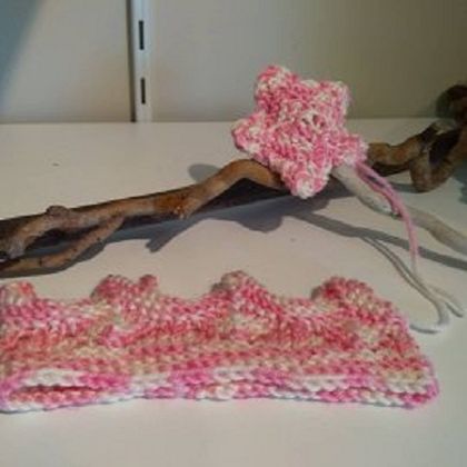 Knitted Crown and Wand Set