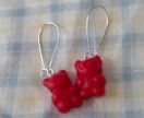 Yummy Lucky Gummy Bear! Red Earrings