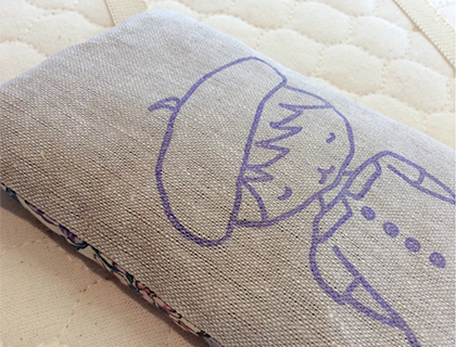 Lavender eye pillow & card - Violet Beret by Cheebees