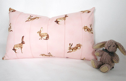 Pink Rabbit cushion cover by Piper and Fox