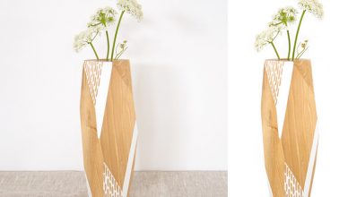 Faceted Kauri Vase by Gwyneth Hulse Design