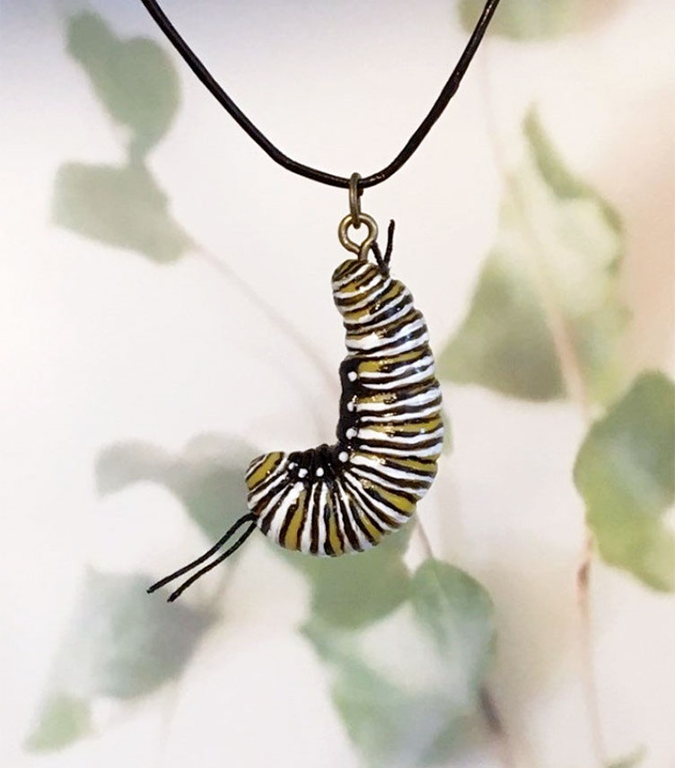 Monarch caterpillar pendant by Lady Divergent