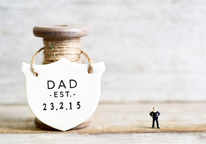 Personalised Dad Est Ceramic Plaque / Banner by The Little White Box