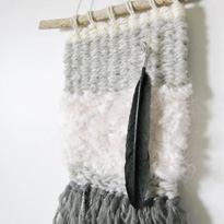 "Whisper" woven wall hanging by Mahana Textiles