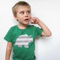 Trevor Triceratops Green Tee by Solly + Moss