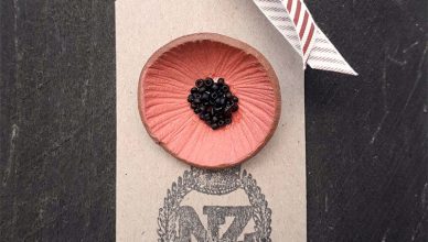 Anzac Poppy Brooch by The Busy Finch